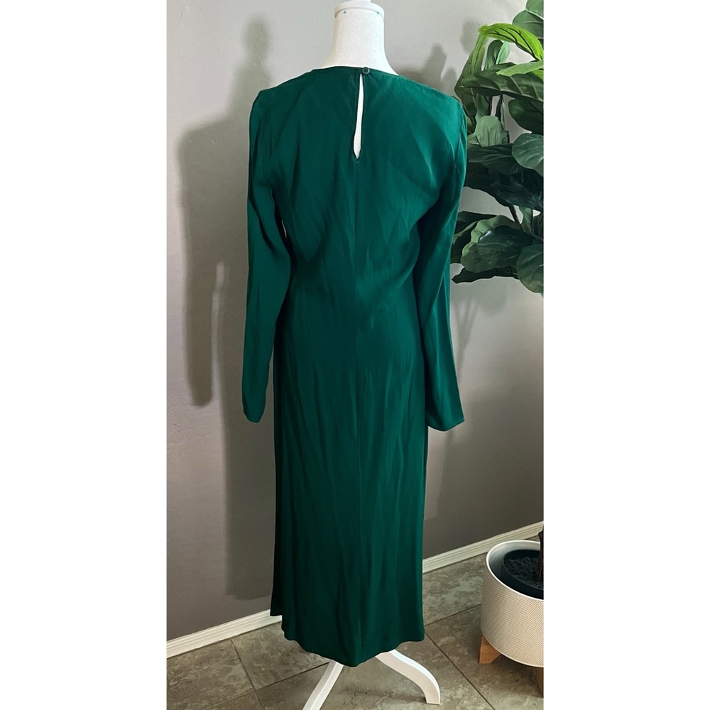 +Reformation Dress Midi Emerald Green  Size 2 - Picture 4 of 8
